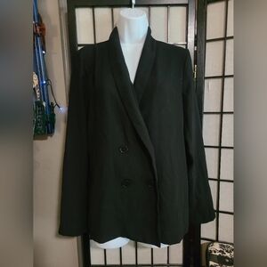 Forever 21 Black Lightweight Blazer Jacket sz M